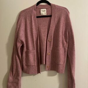 Abercrombie pink cardigan